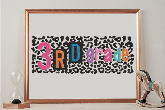 3rd Grade Leopard Embroidery Design