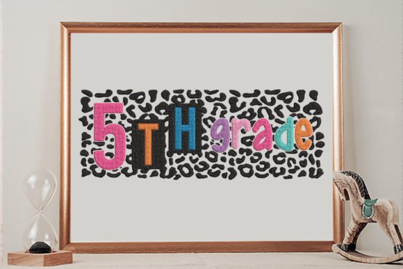 5th Grade Leopard: A Whimsical Embroidery Design for Creative Projects