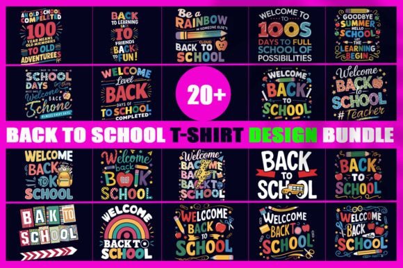 Back to School T-Shirt Design Bundle Vol 2: A Creative Powerhouse for Modern Designers and Entrepreneurs