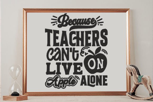 Because Teachers Can’t Live on Apple Alone: A Whimsical Embroidery Design for Everyday Creativity