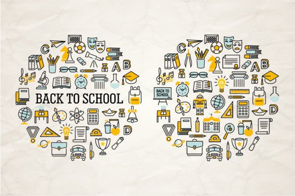 Circle Frames - School Theme Vector: A Versatile Design Asset for Educational and Creative Projects