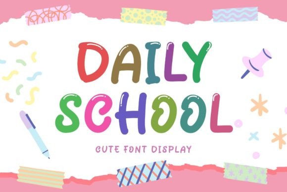 Daily School Font for Creative and Educational Projects