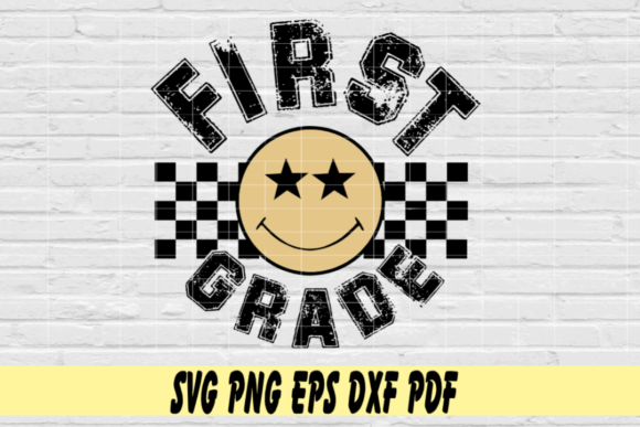 First Grade Retro Smiley Face