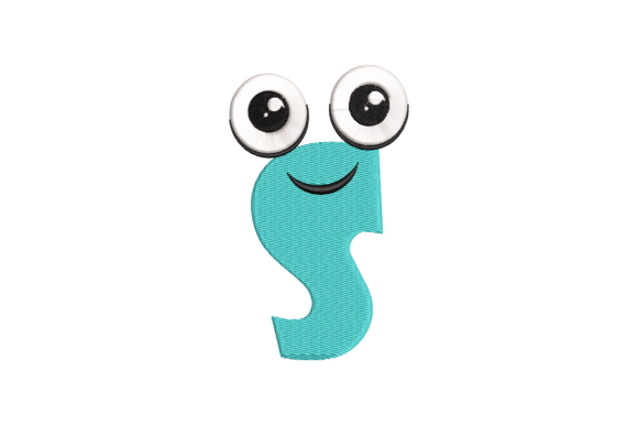 Funny Letter S Embroidery Design