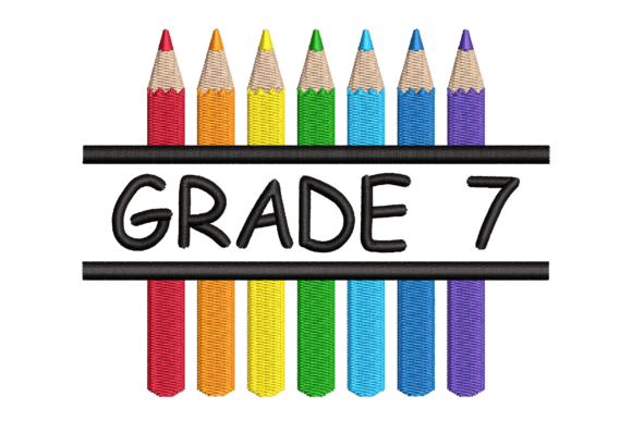 Grade 7 Split Colored Pencils Design