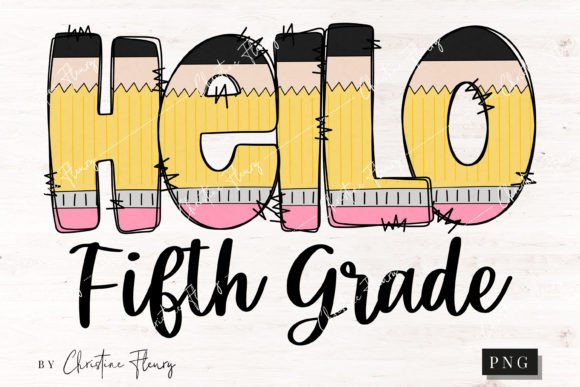 Hello Fifth Grade School PNG: A Versatile Design for Creative Projects