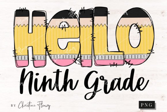 Hello Ninth Grade School PNG for Creative Projects