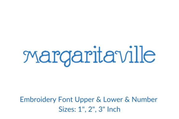 Margarita Ville Font for Embroidery Creations