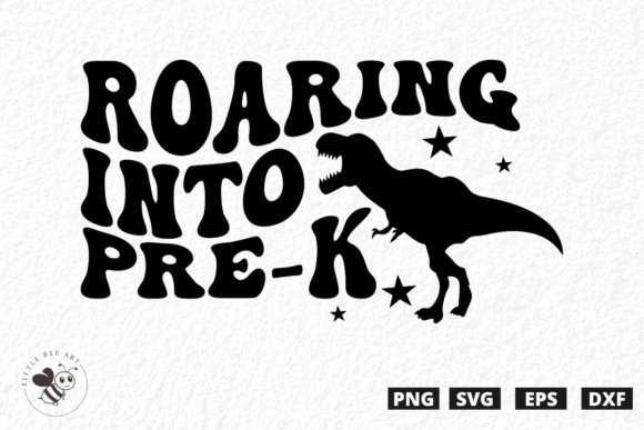 Roaring into Pre-k Wavy SVG